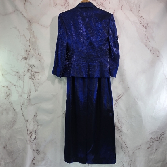 Alex Evenings Skirt Set Womens 6 Small Purple Midi Maxi Jacket Outfit Two Piece - Picture 6 of 15